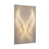 Glowing Angel Wings Wall Art, Fire and Light Angelic Poster Print, Fantasy Divine Feathers Canvas Art, Spiritual Decor, Guardian Angel Gift