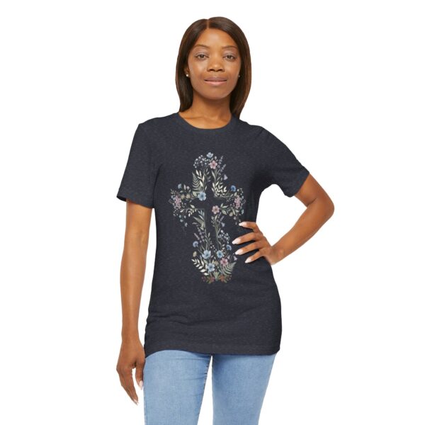 13780001919545242119_2048.jpeg Floral Cross Tee | Botanical Cross Shirt