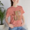 Jesus applique letters T-Shirt | floral patchwork faith tee