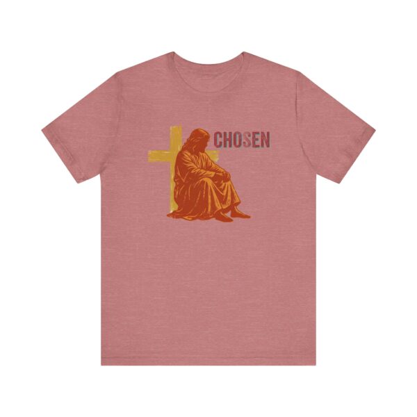 1393984287846620344_2048.jpeg Chosen Jesus Sitting Cross T-Shirt | Christian Faith Tee