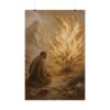 14204678645790183364_2048.jpeg Moses Burning Bush Poster | Modern Neutral Beige Christian Wall Art | Textured Palette Knife Plaster Print | Boho Sand & Gold Faith Decor