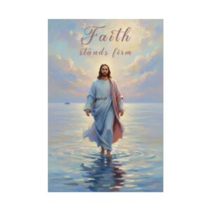 14296640645979404318_2048.jpeg Jesus Walking on Water Modern Oil Painting Style Poster, Faith stands firm