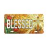 14437147643271033691_2048.jpeg Blessed Cross and Tulips Vanity Plate | Christian License Plate