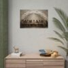 14668087403659854523_2048.jpeg Modern Last Supper Reimagined Poster | The Table of Love Wall Art | Textured Palette Knife Plaster Print | Warm Neutral Beige Faith Decor