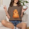Comfort Colors® Meditating Bear with Orange Slice T-Shirt | Be Still and Know, Bible Verse Shirt, Religious Women