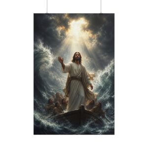 14892674328220726097_2048.jpeg Jesus Calming the Storm Wall Art, Peace Be Still Poster Print, Faith Over Fear Sea Poster, Christian Boat Art, Religious Encouragement Gift