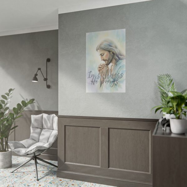14950011994497860987_2048.jpeg Jesus Christ Praying Watercolor Art, In stillness, He prays