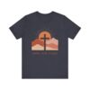 Seek Him First cross sunset Tee | Christian faith shirt