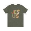 Jesus applique letters T-Shirt | floral patchwork faith tee
