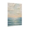 Peace Be Still Calm Sea Impasto Poster | Minimalist Christian Ocean Wall Art | Sage Green and Blue Waves Print | Textured Faith Decor