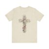 Floral Cross tee | T-Shirt, Christian floral cross design