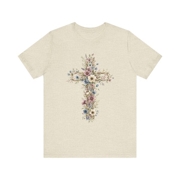 Floral Cross tee | T-Shirt, Christian floral cross design