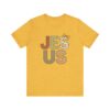 Jesus applique letters T-Shirt | floral patchwork faith tee