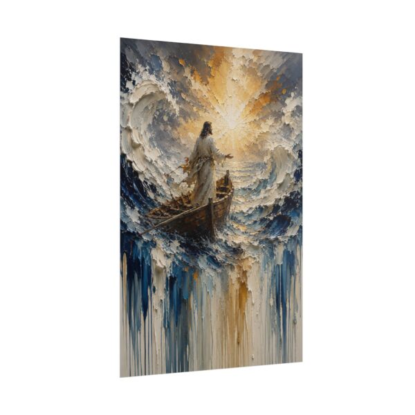 15627345168326389740_2048-1.jpeg Jesus Calming the Storm Poster | Thick Impasto Christian Wall Art | Palette Knife Sea Storm Canvas Print | Modern Religious Home Decor