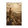 15663833645613217099_2048.jpeg Sermon on the Mount Poster | Modern Sage Green & Gold Christian Wall Art | Palette Knife Plaster Print | Beatitudes Blessings Faith Decor