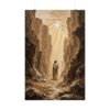 15709812239209700157_2048.jpeg The Rescued Lamb in the Highlands Poster | Lost Sheep Christian Wall Art | Modern Beige & Umber Impasto Print, Jesus and Lamb Poster
