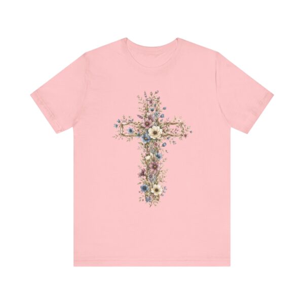 Floral Cross tee | T-Shirt, Christian floral cross design
