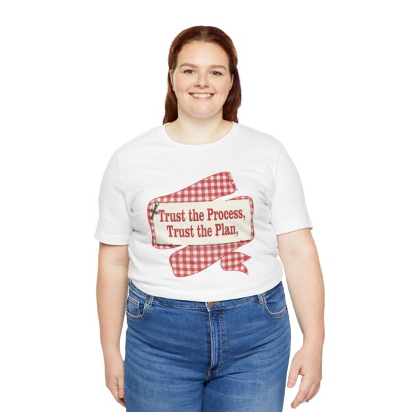 15777420449402821034_2048.jpeg Trust the Process Trust the Plan tee | Red Gingham Ribbon Graphic T-Shirt
