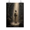 15850208675170492227_2048.jpeg Daniel in the Lions Den Poster | Modern Slate Gray & Beige Christian Wall Art | Biblical Miracle Poster | Biblical Courage Home Decor