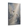 15895046553763826472_2048.jpeg The Annunciation Angel Gabriel & Mary Poster | Modern Powder Blue Christian Wall Art | Palette Knife Plaster Print | Sacred Faith Home Decor