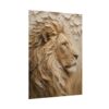 Lion of Judah Muted Majesty Poster | Modern Minimalist Christian Wall Art | Textured Palette Knife Plaster Print | Boho Neutral Faith Decor