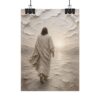 16529418725644913082_2048.jpeg I Am the Way Jesus Painting Poster | Minimalist Christian Wall Art, Modern Beige Gray Impasto Print, Textured Palette Knife Faith Home Decor