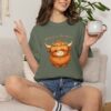 16590352487677378432_2048.jpeg Comfort Colors® Highland Cow Floral Crown T-shirt | Cute Scottish Cattle Illustration, Bible Verse Shirt, Religious Women