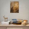 16738968316160029001_2048.jpeg Moses Burning Bush Poster | Modern Neutral Beige Christian Wall Art | Textured Palette Knife Plaster Print | Boho Sand & Gold Faith Decor