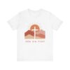 Seek Him First cross sunset Tee | Christian faith shirt