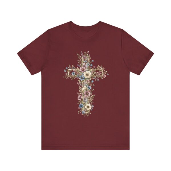 Floral Cross tee | T-Shirt, Christian floral cross design