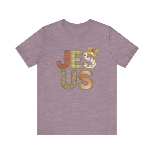 Jesus applique letters T-Shirt | floral patchwork faith tee