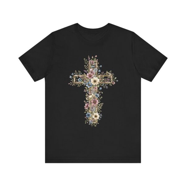 Floral Cross tee | T-Shirt, Christian floral cross design