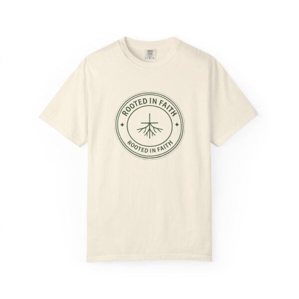 17450214713044029484_2048.jpeg Rooted in Faith circle logo T-Shirt | Christian faith roots design, Bible Verse Tee, Faith Clothing