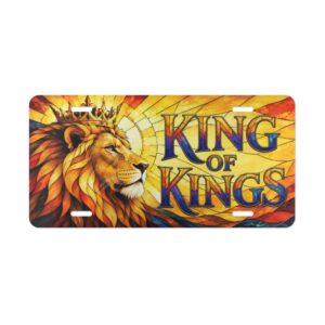 17560130620311656545_2048.jpeg King of Kings Lion Vanity Plate | Christian Scripture License Plate