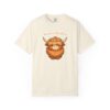 17822052805025803408_2048.jpeg Comfort Colors® Highland Cow Floral Crown T-shirt | Cute Scottish Cattle Illustration, Bible Verse Shirt, Religious Women