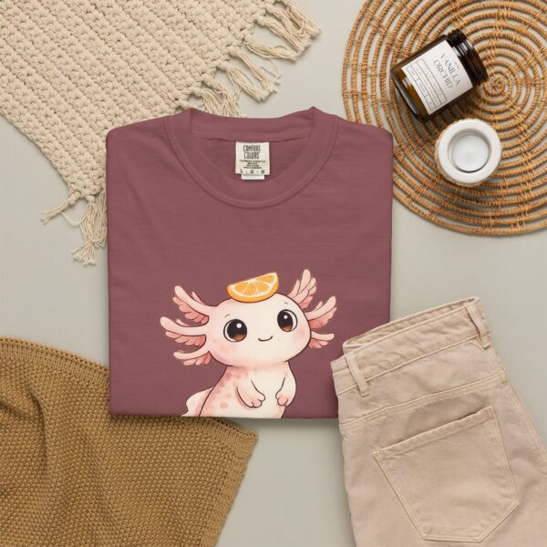 17917673569573978591_2048.jpeg Comfort Colors® Axolotl Illustration T-shirt | Cute Axolotl Character with Toast, Christian Shirt, Bible Verse Shirt, Religious Women Gift