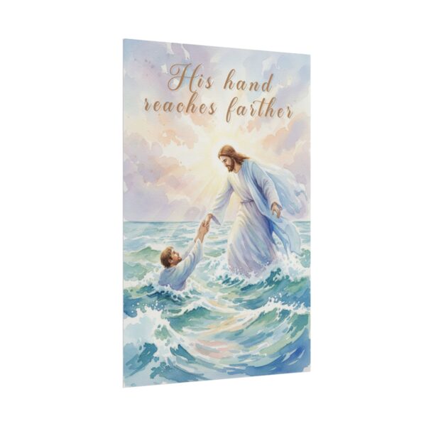 17920178187265358899_2048.jpeg Jesus Saves Peter from Drowning Watercolor Art, His hand reaches farther