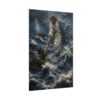 18028043545402150467_2048.jpeg Walking on Water Jesus Poster | Matthew 14:27 Christian Wall Art | Moody Prussian Blue Storm Print | Textured Palette Knife Faith Home Decor