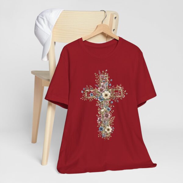 Floral Cross tee | T-Shirt, Christian floral cross design