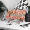 18175340783922934850_2048.jpeg Jesus Loves Vanity Plate | Cross Heart Stained Glass Design