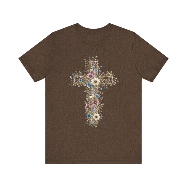 Floral Cross tee | T-Shirt, Christian floral cross design