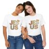 Jesus applique letters T-Shirt | floral patchwork faith tee