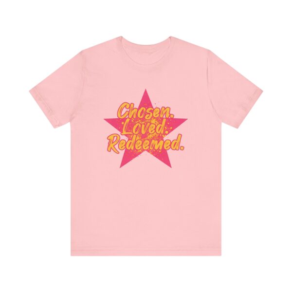 Chosen Loved Redeemed tee | Inspirational Christian shirt, star graphic