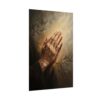 Praying Hands Wall Art Print, Christian Home Decor, Faith Poster, Religious Spiritual Gift, Olive Branch Oil Painting Effect Art