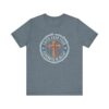 2027529425578425742_2048.jpeg Faith Over Fear Cross Tee | Strength in Belief Christian Shirt