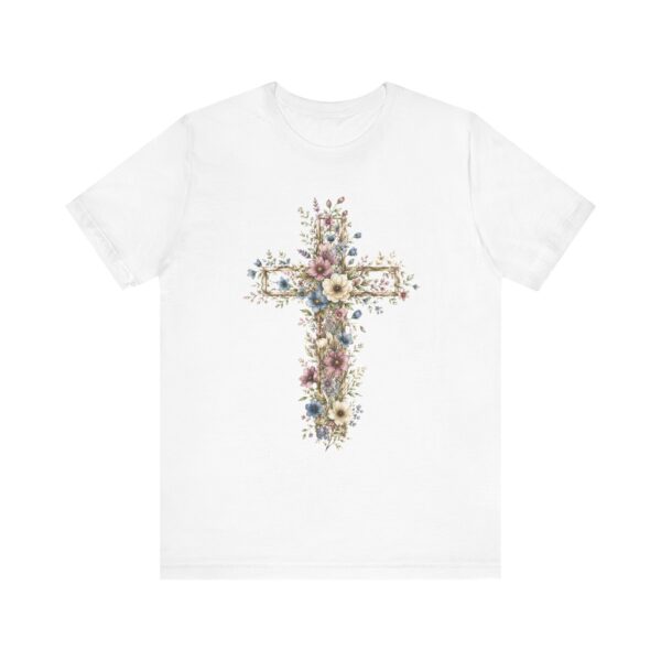 Floral Cross tee | T-Shirt, Christian floral cross design