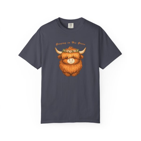 2117369361536224863_2048.jpeg Comfort Colors® Highland Cow Floral Crown T-shirt | Cute Scottish Cattle Illustration, Bible Verse Shirt, Religious Women
