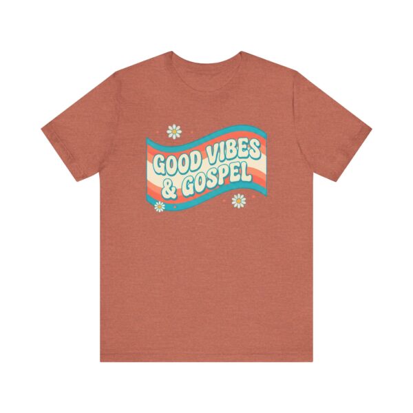 2145433760825303197_2048.jpeg Good Vibes & Gospel T-Shirt | Retro Wave Christian Tee