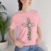 Floral Cross tee | T-Shirt, Christian floral cross design