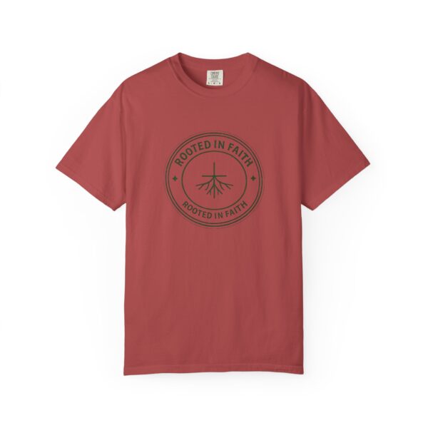 2233283325029124082_2048.jpeg Rooted in Faith circle logo T-Shirt | Christian faith roots design, Bible Verse Tee, Faith Clothing